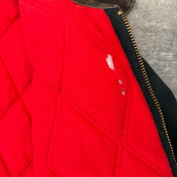 Carhartt J13 BLK Santa Fe Canvas Fleece Lined Jacket XL - Picture 2 of 14